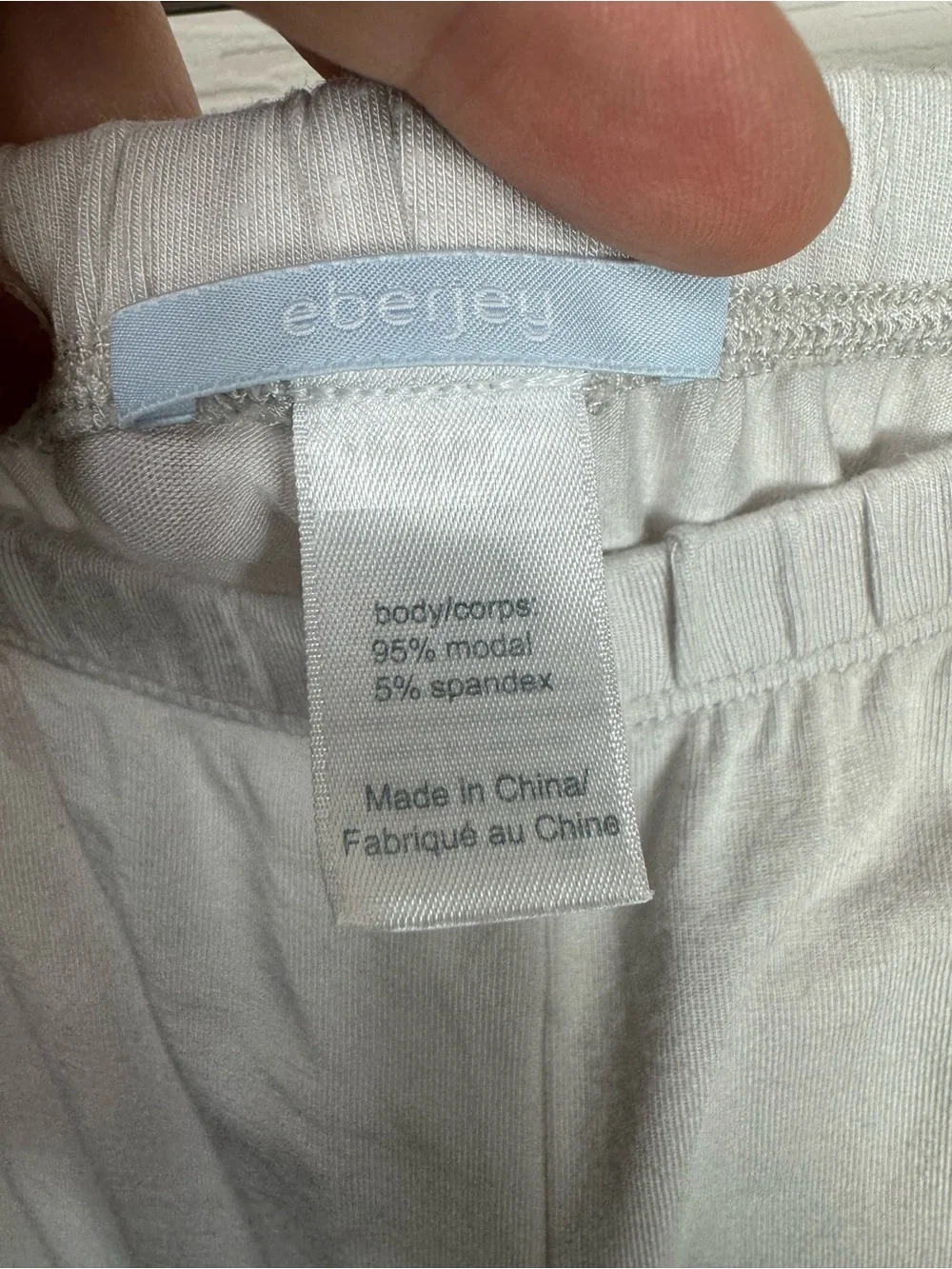 Eberjey White with gold trim Two-Piece Pajama Set Medium